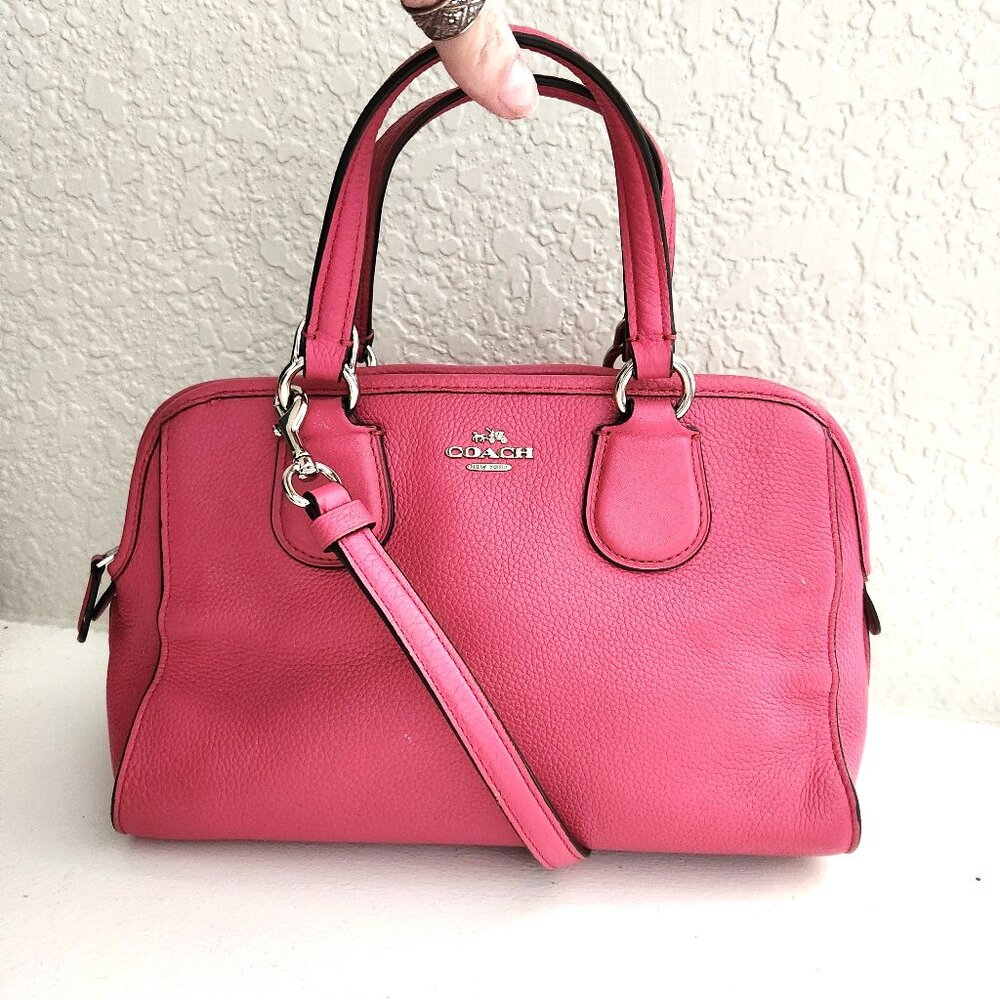 Euc Coach Mini Nolita Pink Shoulder Bag Crossbody Satchel Purse